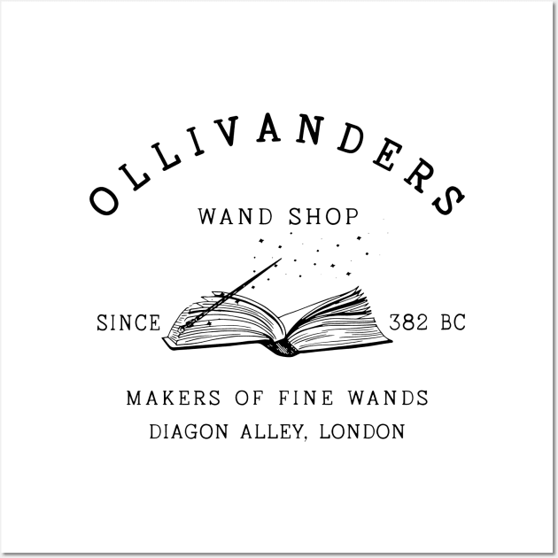 Ollivanders Wand Shop Pottery Fan Wall Art by tyamilla